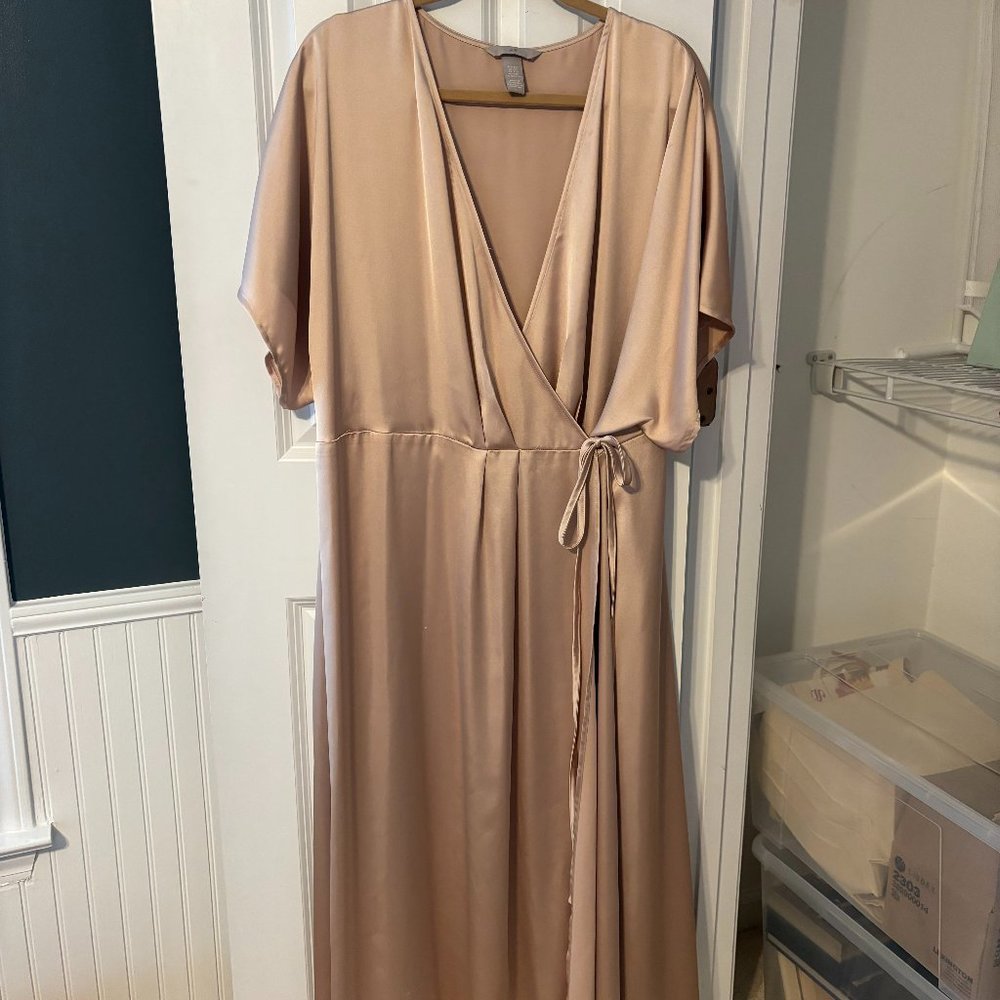 H&M Satin Wrap Dress
